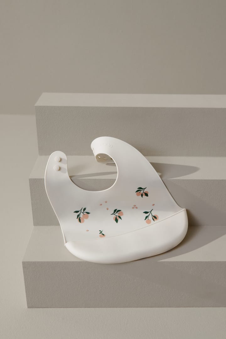 Tilda ruokalappu silikoni 2-pack, Peach-Sea shell mix Liewood