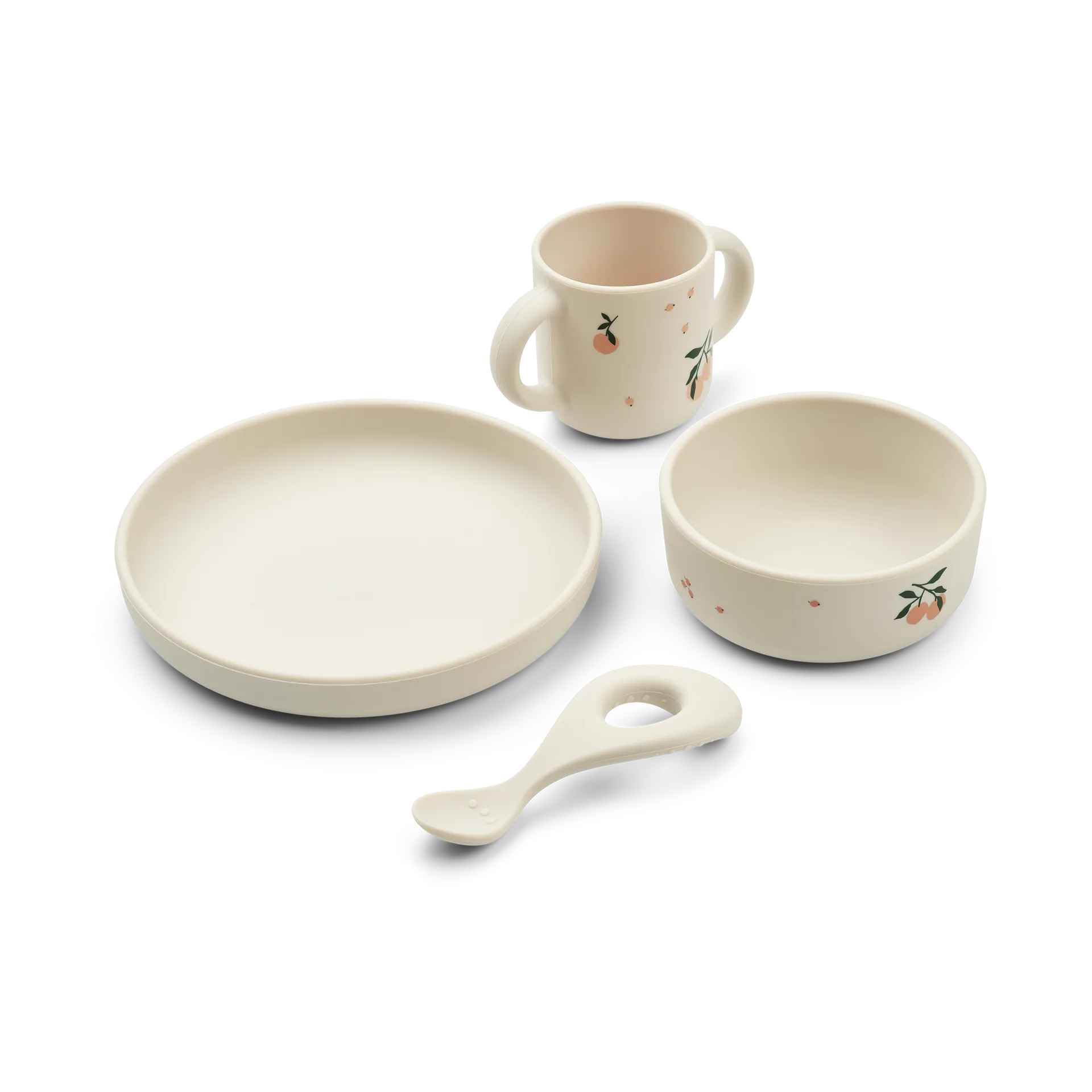 Vivi painettu astiasto 4 osaa, Peach-Sea shell mix Liewood