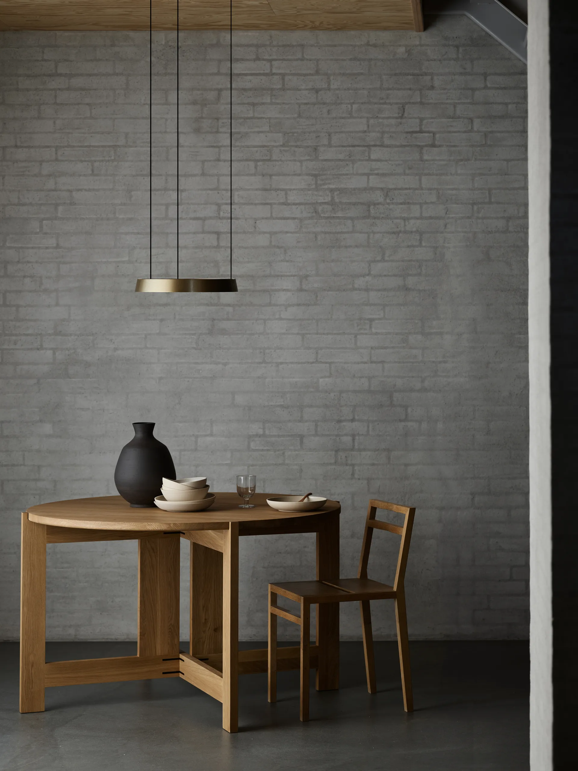 Edge round Ø40 riippuvalaisin switch tune, Messinki Light-Point