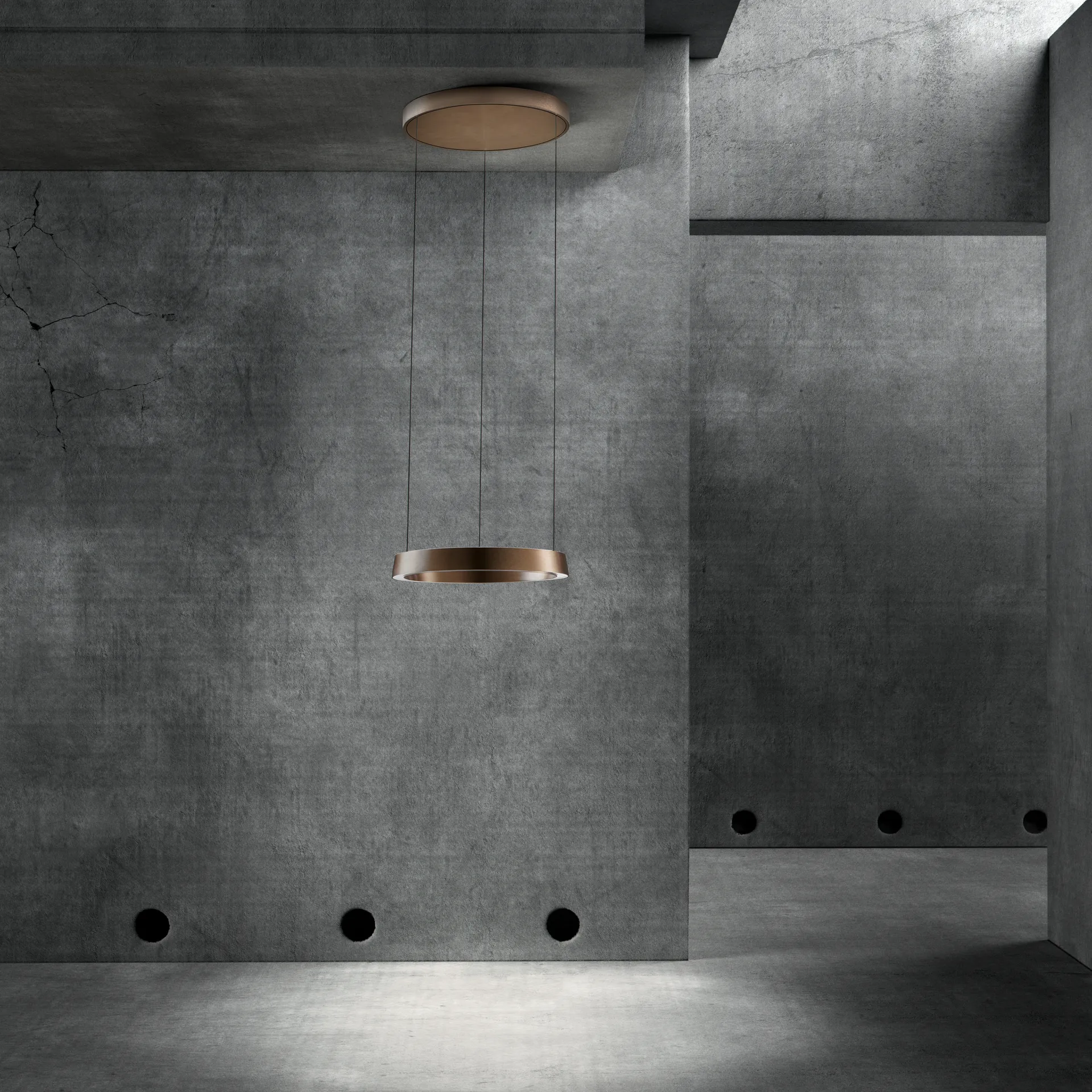 Edge round Ø40 riippuvalaisin switch tune, Ruusukulta Light-Point