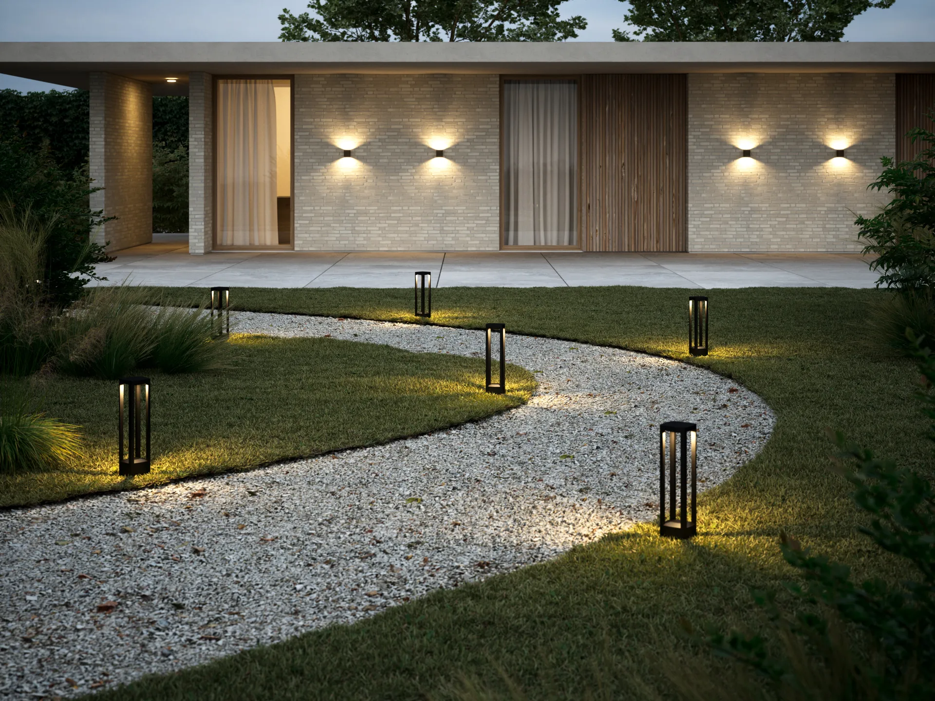 Mirage ulkovalaisin kytkin säädettävä lamppu, Black, 12x48 cm Light-Point