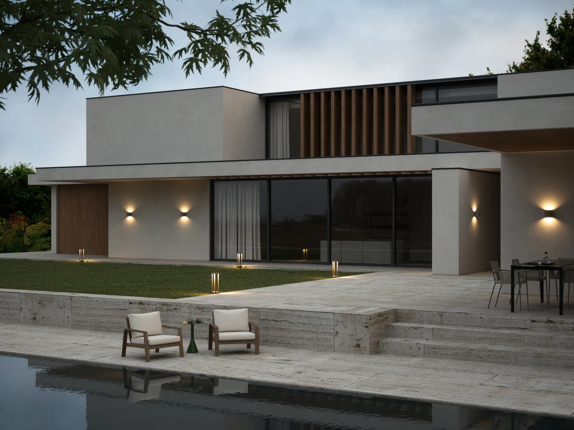 Mirage ulkovalaisin kytkin säädettävä lamppu, Ruoste, 12×48 cm Light-Point