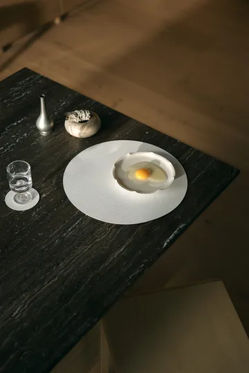 Corduroy lasinalunen - Puhdas valkoinen, ympyrä - LIND DNA