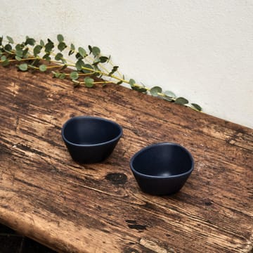 Curve Stoneware kulho, 2-pakkaus - Mariininsininen - LIND DNA