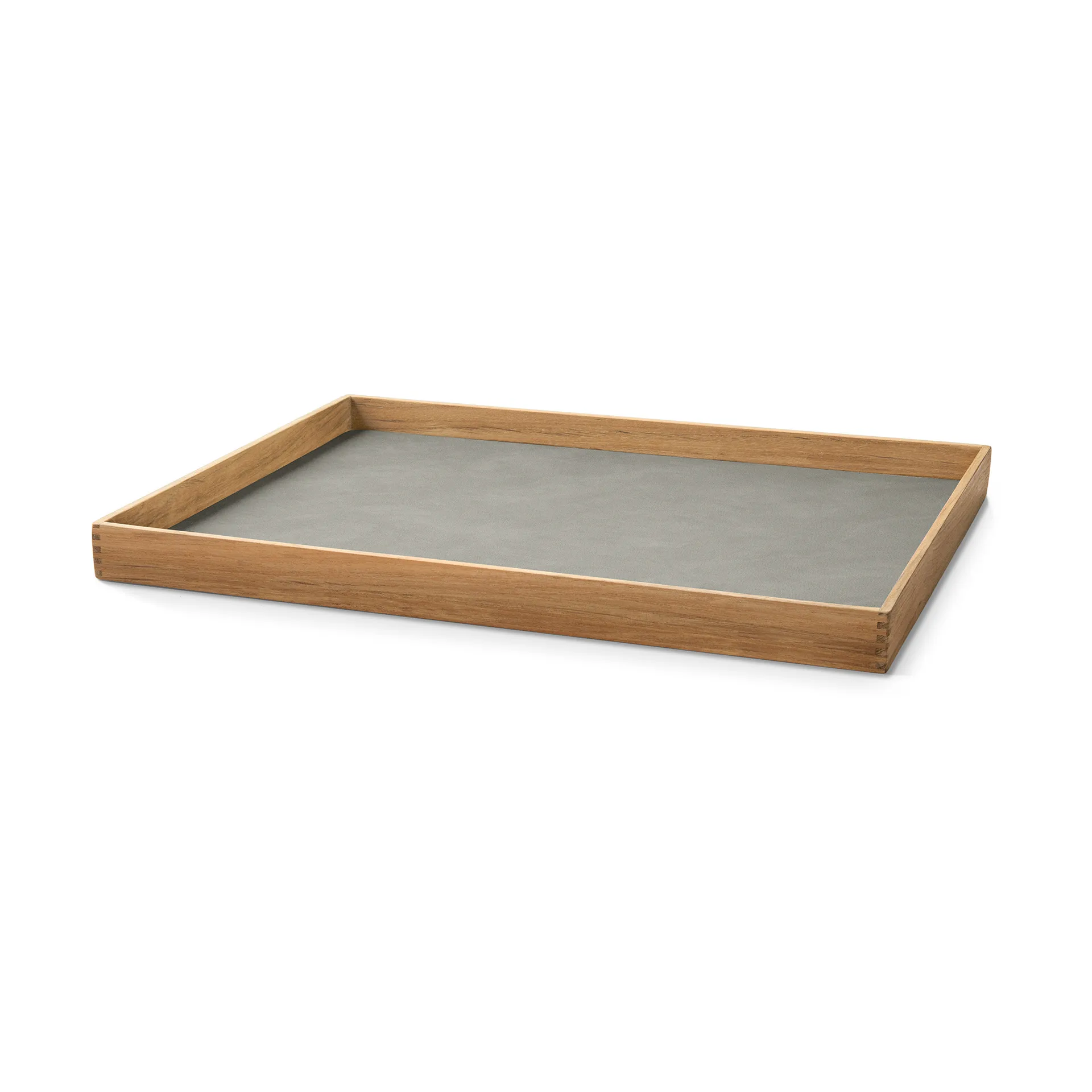 Even tiikkitarjotin square L, Nupo light grey LIND DNA