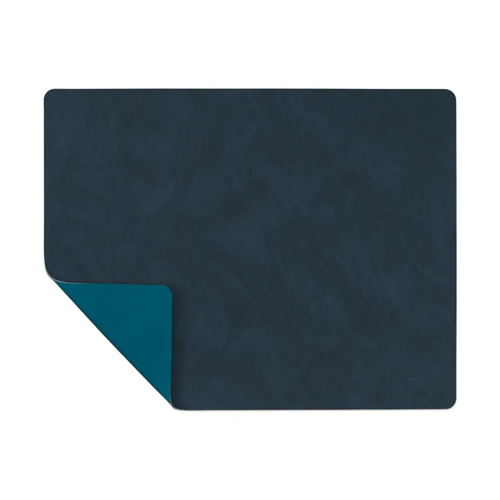 Nupo pöytätabletti kaksipuolinen square L 1 kpl - Midnight blue-petrol, 45x36 cm - LIND DNA