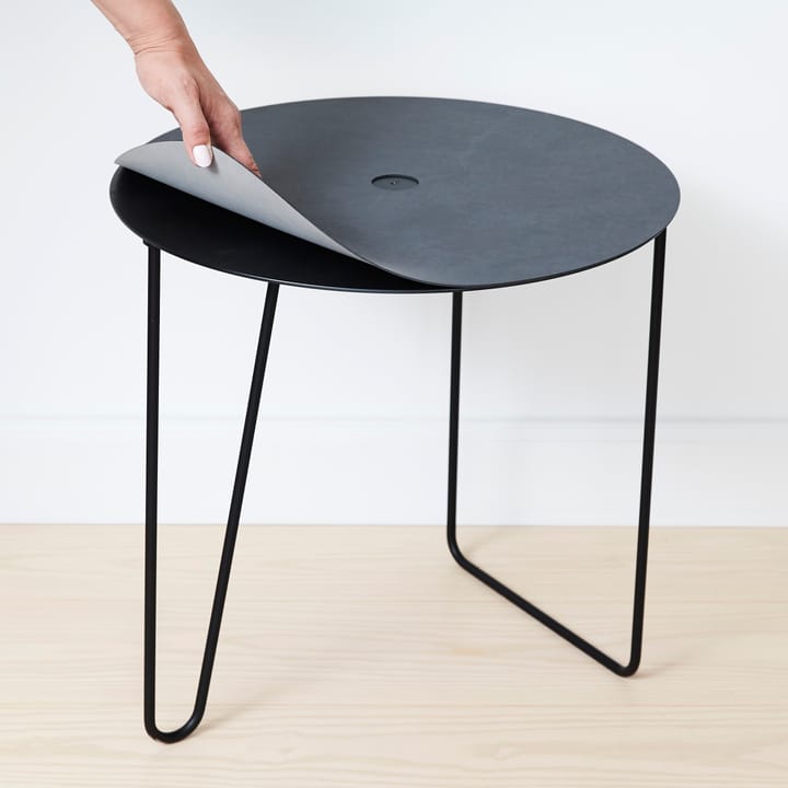 Turntable Nupo sivupöytä, L, Anthracite-light grey LIND DNA