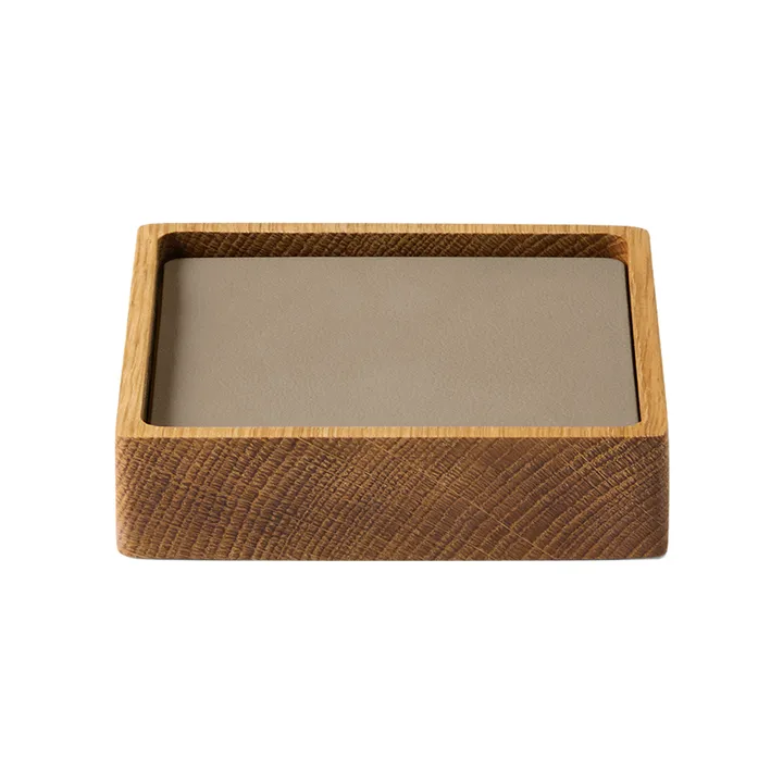 Wood Box lasinalussetti - Nature-tammi, neliö, S, Nupo clay brown, 9 osaa - LIND DNA