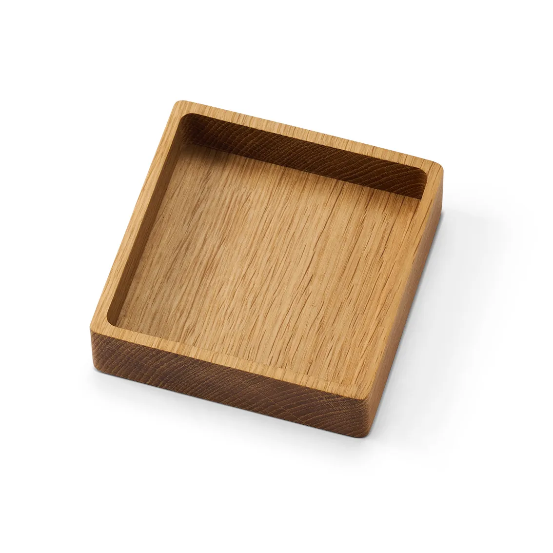 Wood Box säilytys lasinalusille, Nature-tammi, neliö, S LIND DNA