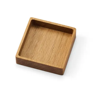 Wood Box säilytys lasinalusille - Nature-tammi, neliö, S - LIND DNA