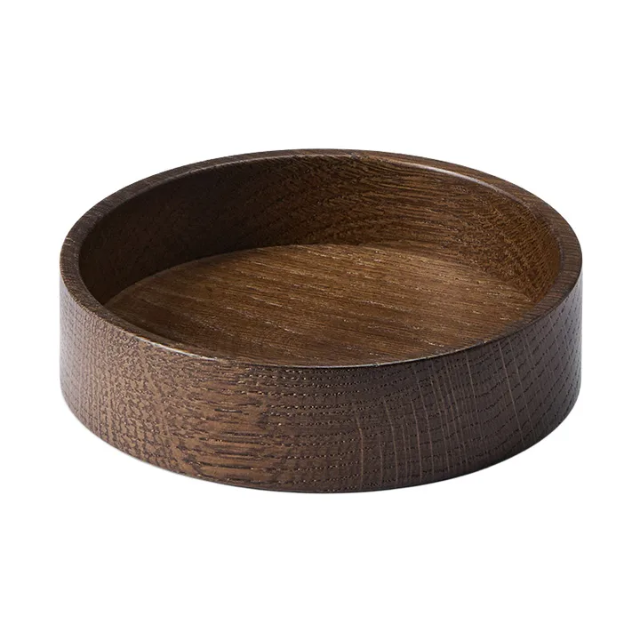 Wood Box säilytys lasinalusille - Savutammi, ympyrä, S - LIND DNA