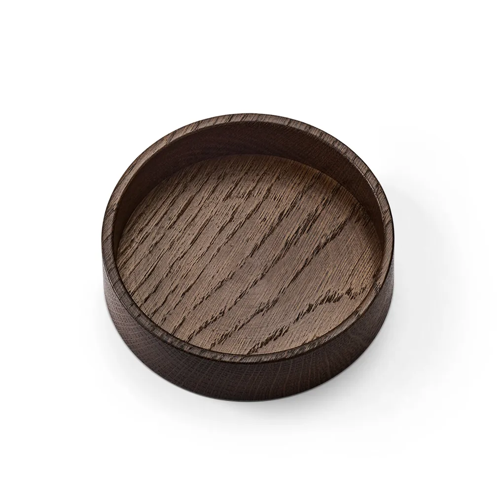 Wood Box säilytys lasinalusille, Savutammi, ympyrä, S LIND DNA