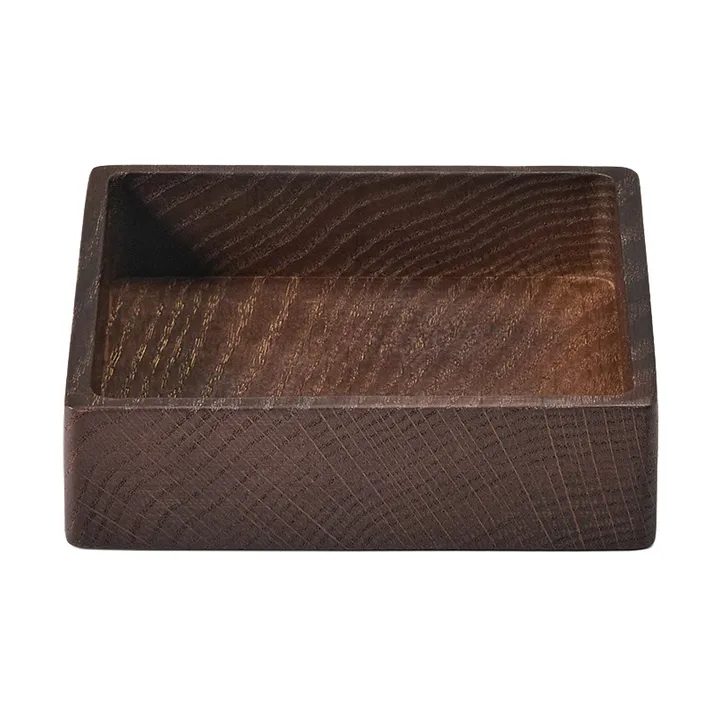 Wood Box säilytys lasinalusille - Smoked-oak, neliö, S - LIND DNA