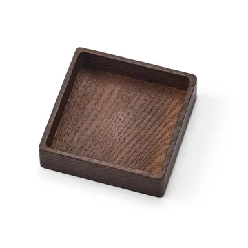 Wood Box säilytys lasinalusille - Smoked-oak, neliö, S - LIND DNA