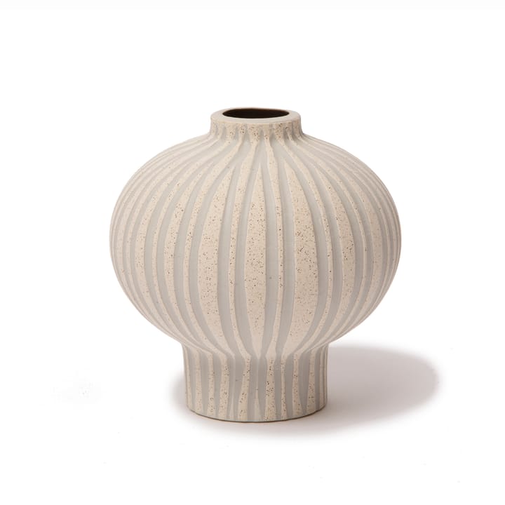 Cecilia maljakko - Sand white stone stripe - Lindform