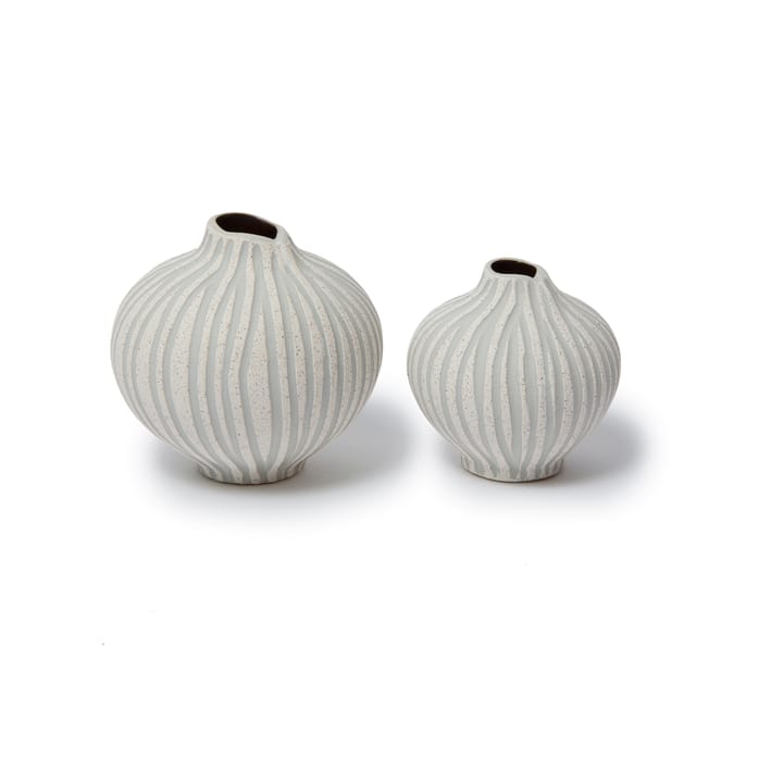 Line vaasi, Sand white stone stripe, small Lindform