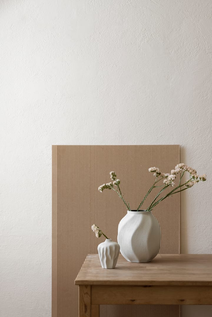 Soft wave maljakko, Sand white light Lindform