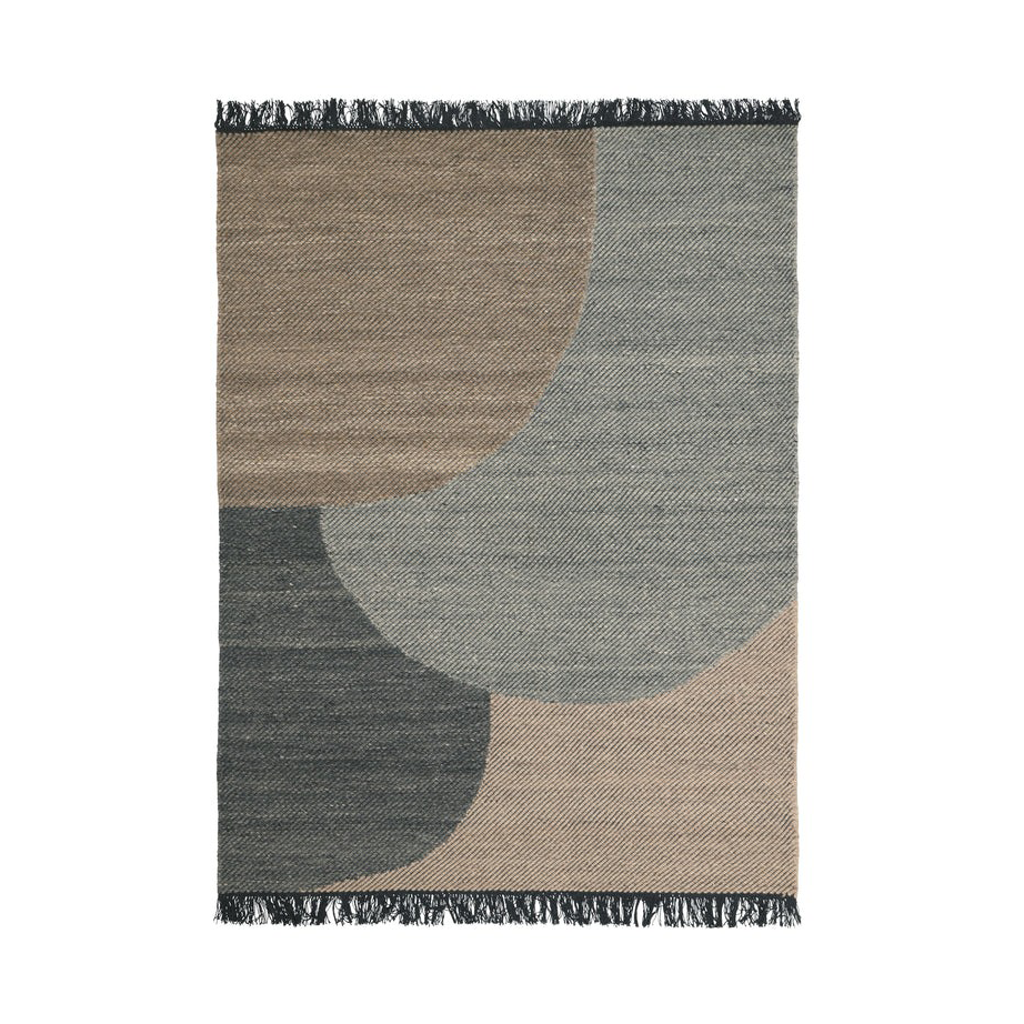 Linie Design Eik matto 250x350 cm Charcoal | Skandinaavinen Sisustus | Ryijymatot & Nukkamatot | Musta