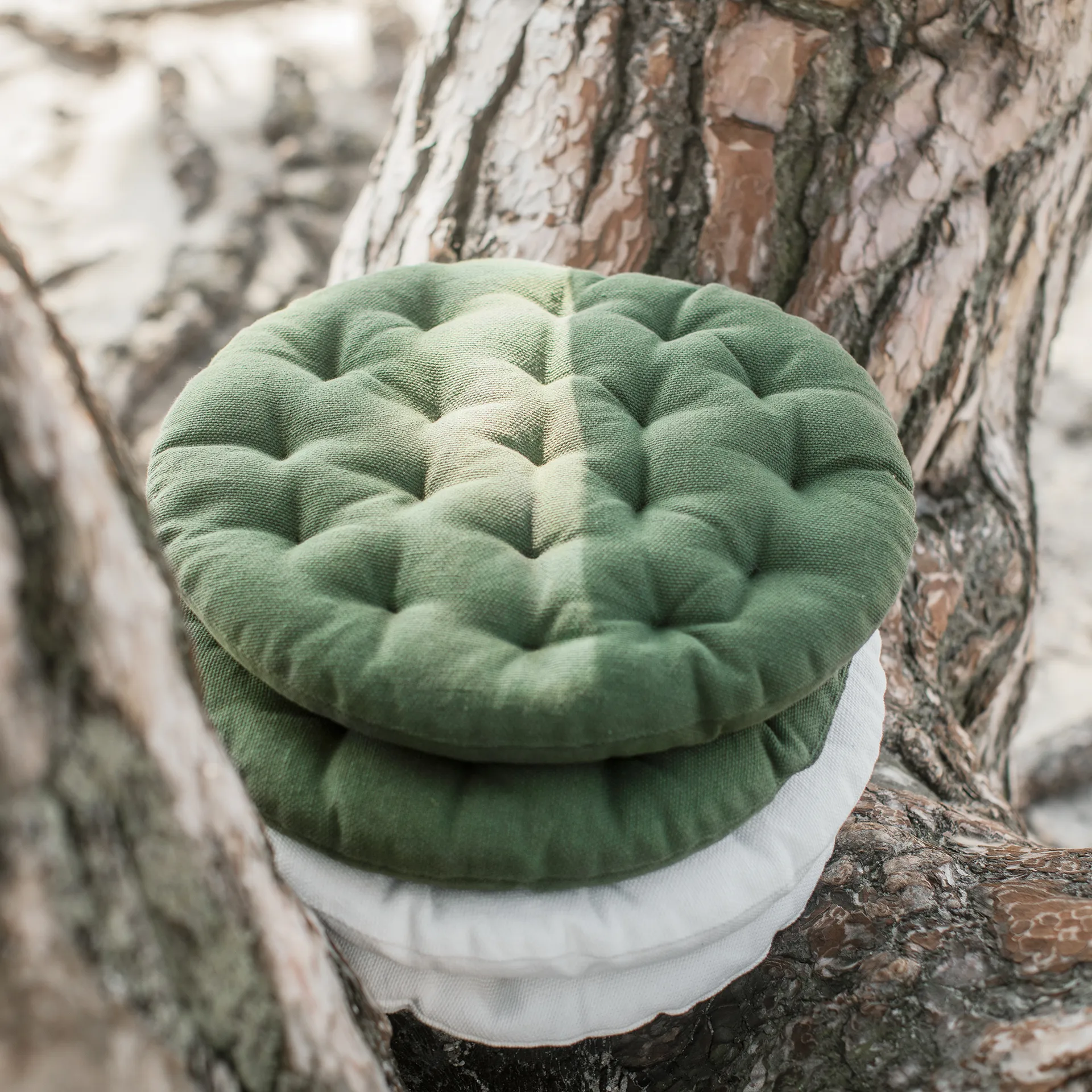 Pepper istuintyyny Ø37 cm, Valkoinen Linum