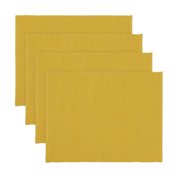 Uni pöytätabletti 35x46 cm 4-pack - Sinapinkeltainen - Linum