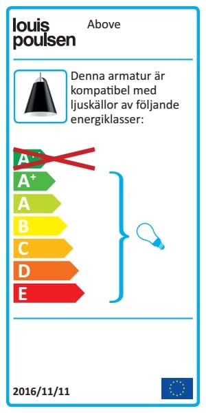 Above-kattolamppu Ø40 cm, Musta Louis Poulsen