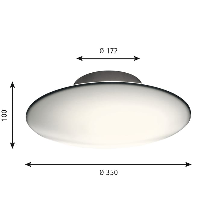 AJ Eklipta kattolamppu-seinälamppu Ø35 cm, Valkoinen opaali Louis Poulsen
