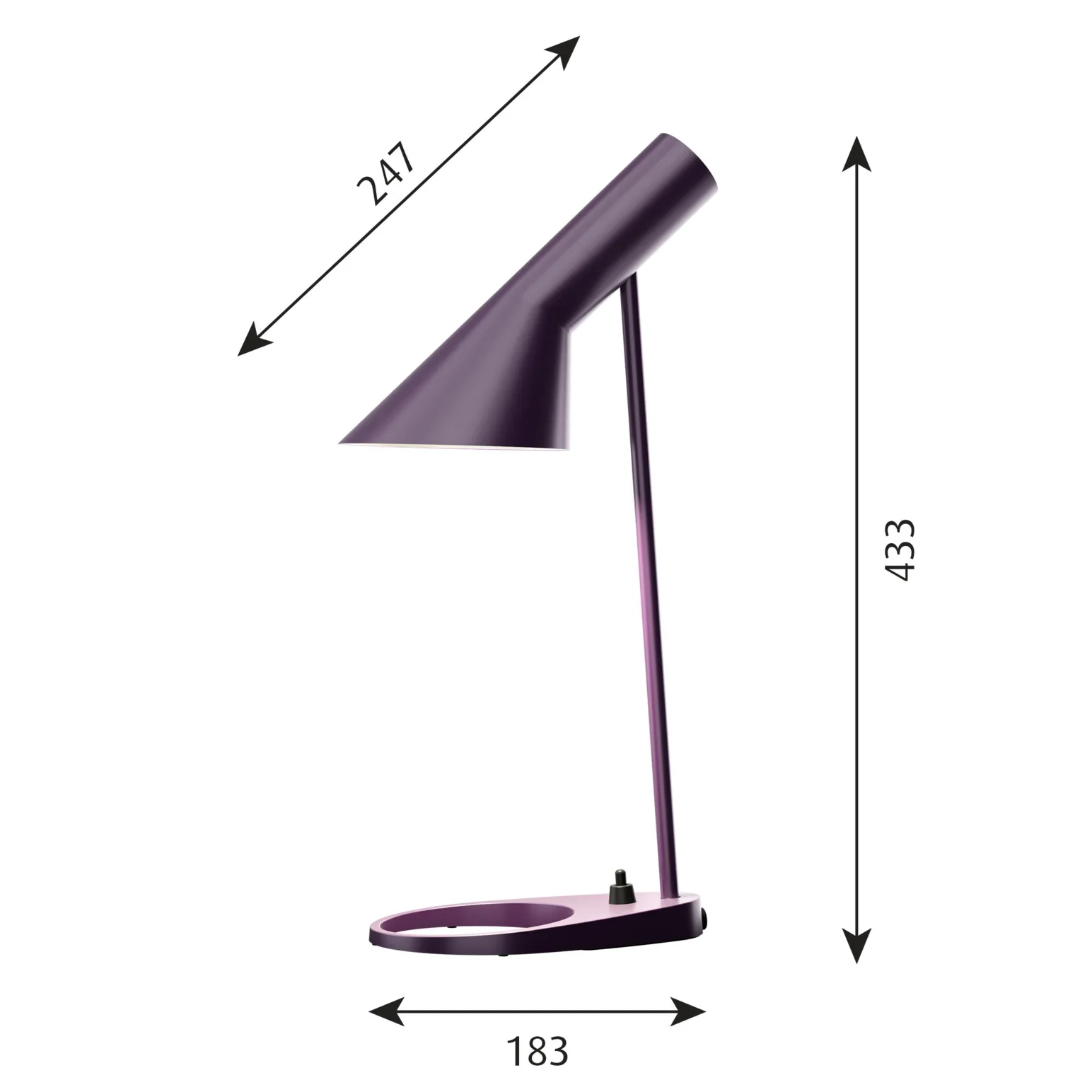 AJ MINI pöytävalaisin, Aubergine Louis Poulsen