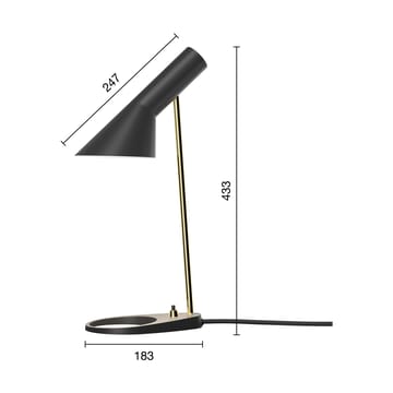 AJ MINI pöytävalaisin - Brass-black - Louis Poulsen