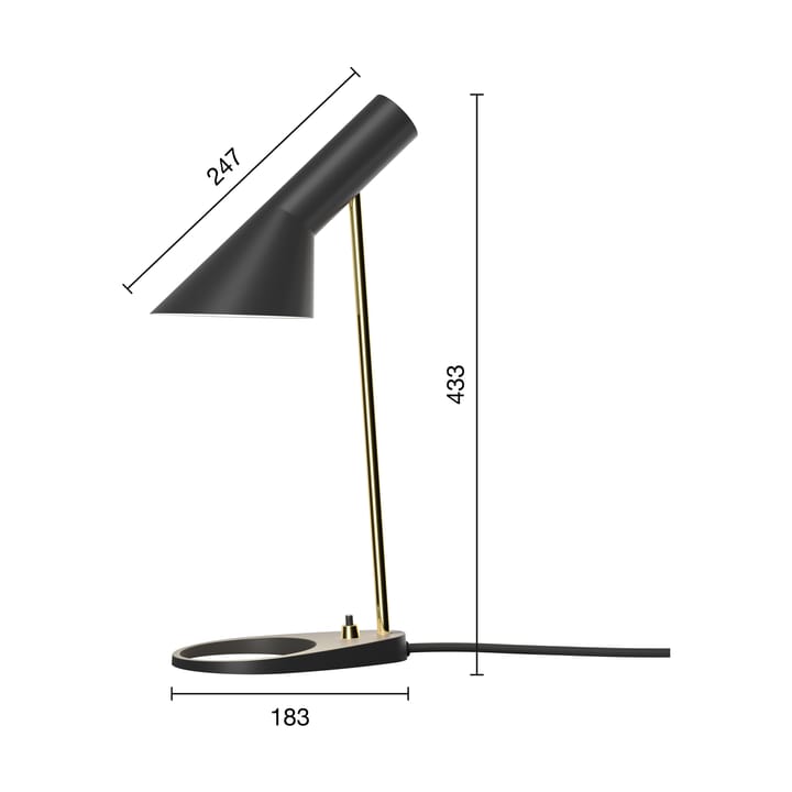 AJ MINI pöytävalaisin, Brass-black Louis Poulsen