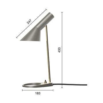 AJ MINI pöytävalaisin - Brass-warm grey - Louis Poulsen