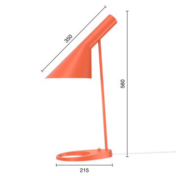 AJ-pöytälamppu - Electric orange - Louis Poulsen