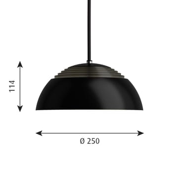 AJ Royal hissivalaisin 2700K Ø 25 cm - Musta - Louis Poulsen
