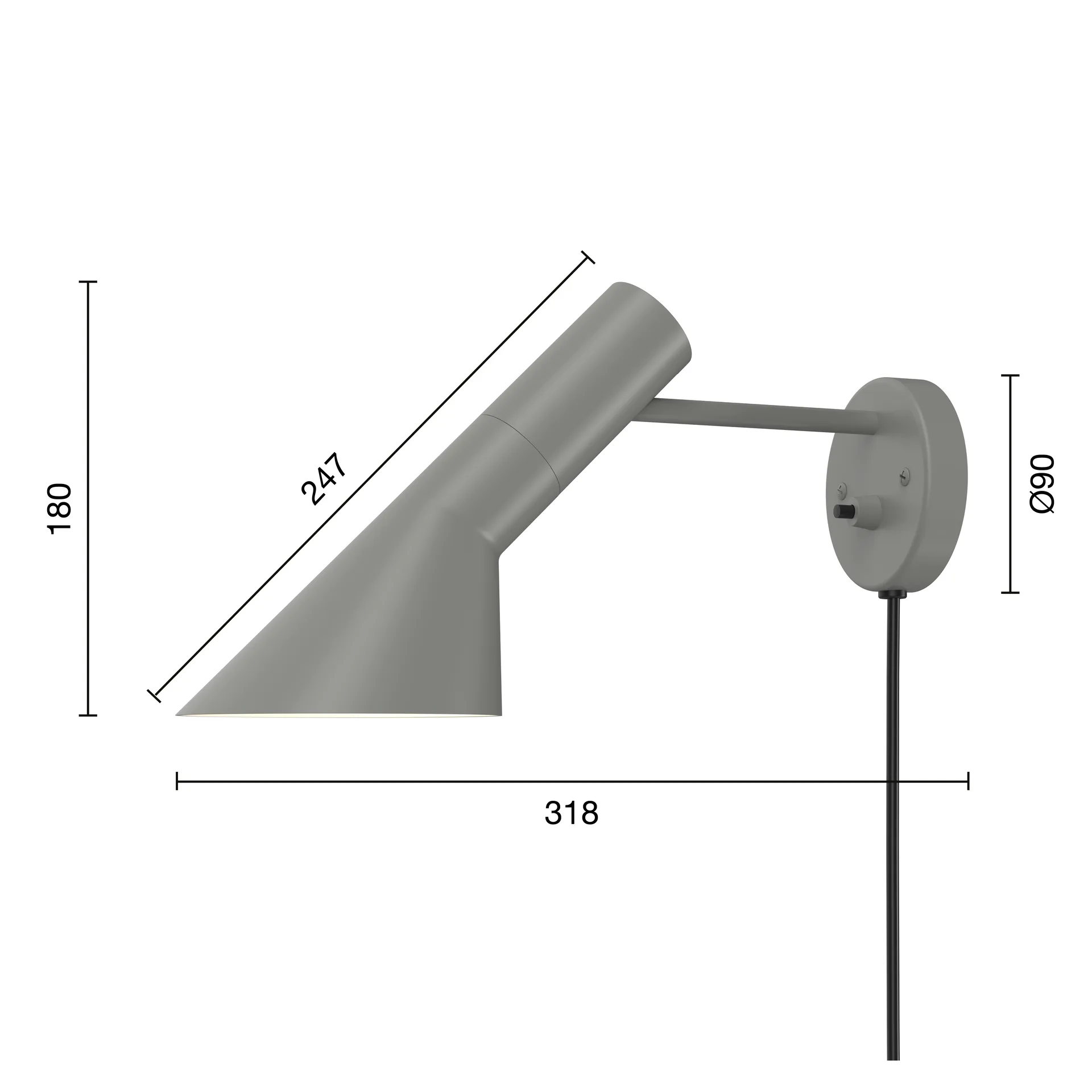 AJ-seinävalaisin, Warm grey Louis Poulsen