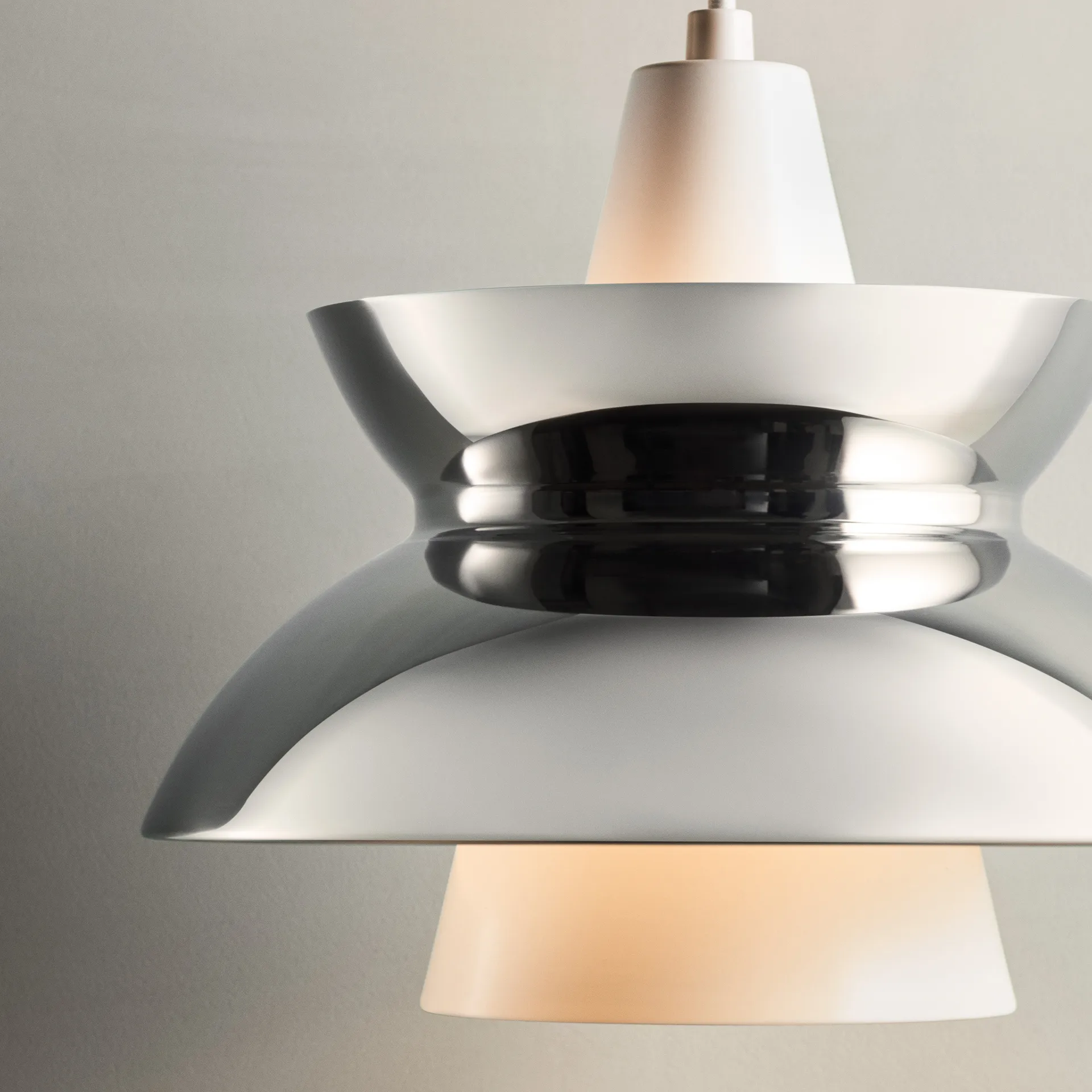 Doo-Wop metallinen kattolamppu, Ruostumaton teräs Louis Poulsen