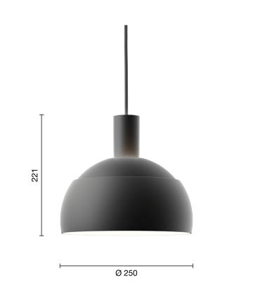 FJ Elements kattolamppu Ø25 cm - Black - Louis Poulsen