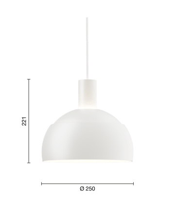 FJ Elements kattolamppu Ø25 cm - White - Louis Poulsen