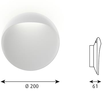 Flindt-seinälamppu Ø20 cm - Valkoinen - Louis Poulsen