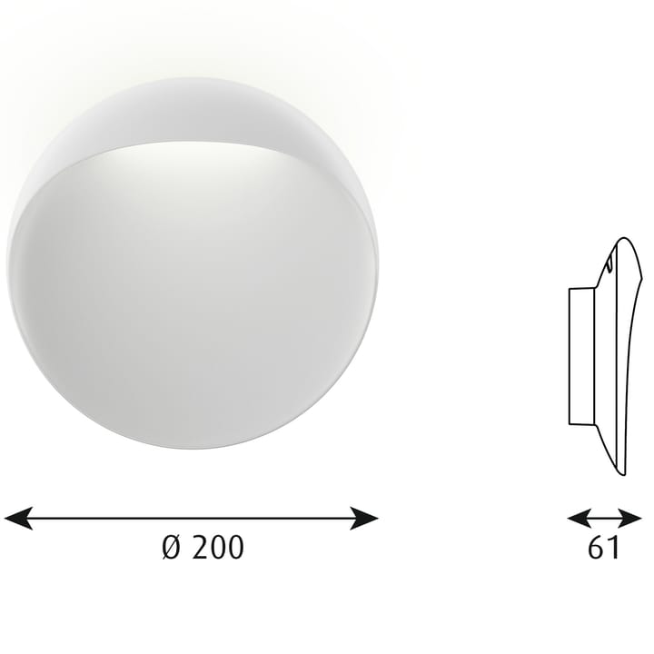 Flindt-seinälamppu Ø20 cm, Valkoinen Louis Poulsen