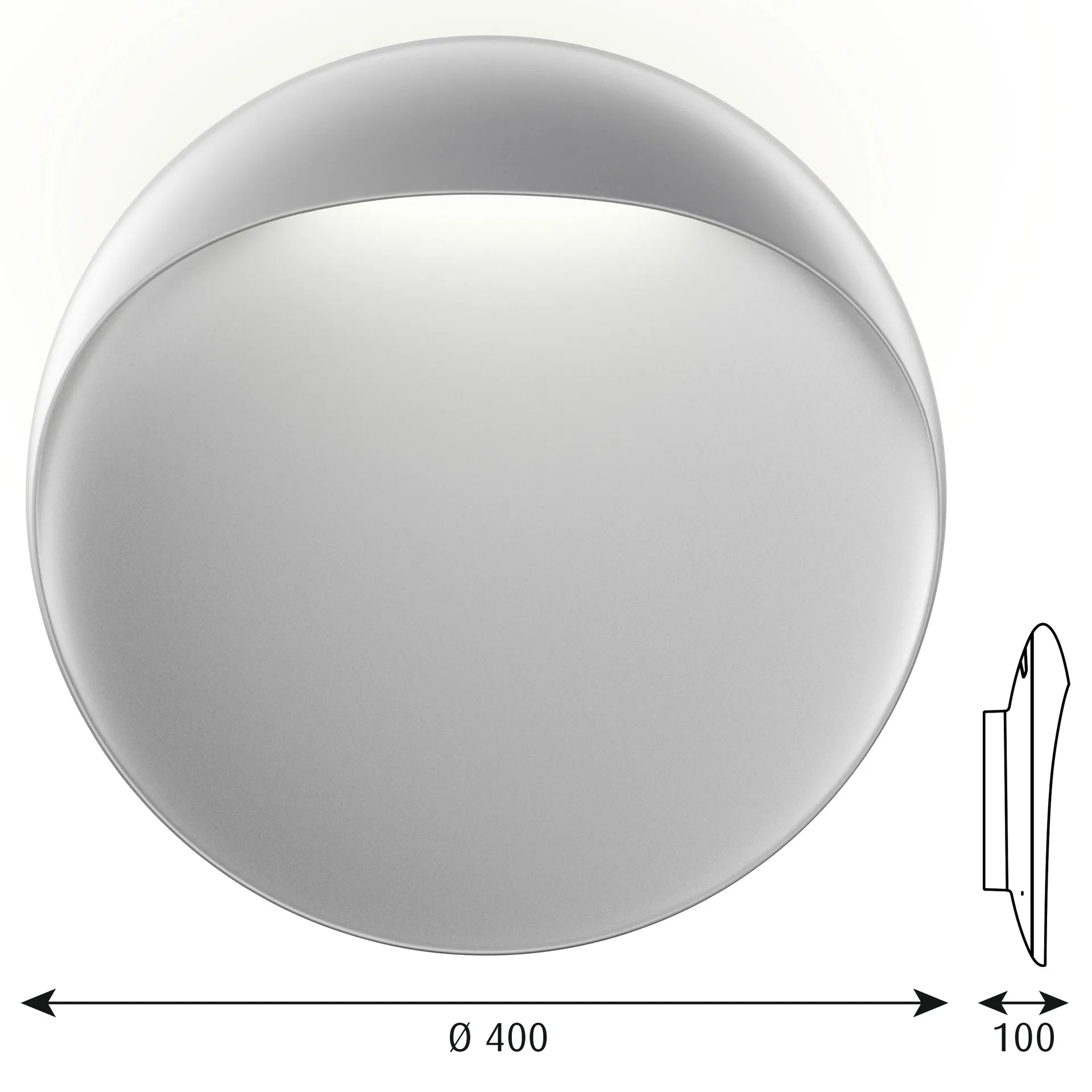 Flindt-seinälamppu Ø40 cm, alumiini Louis Poulsen