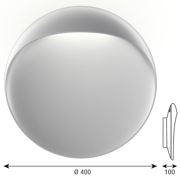 Flindt-seinälamppu Ø40 cm, alumiini Louis Poulsen
