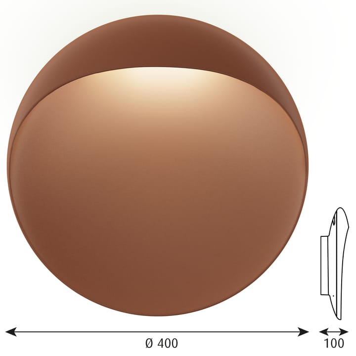 Flindt-seinälamppu Ø40 cm, Corten-teräs Louis Poulsen