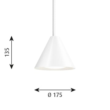 Keglen riippuvalaisin Ø 17,5 cm - Valkoinen - Louis Poulsen