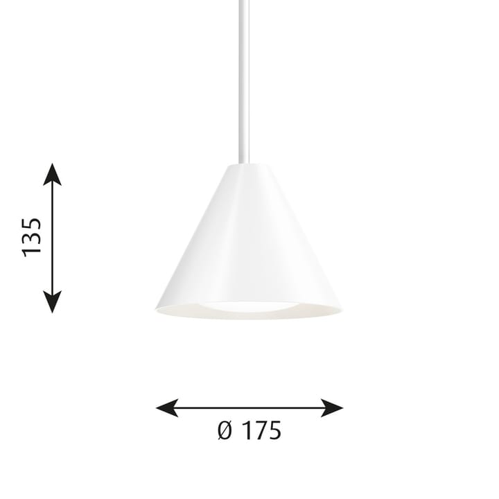 Keglen riippuvalaisin Ø 17,5 cm, Valkoinen Louis Poulsen
