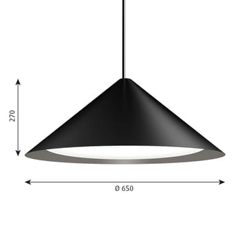 Keglen riippuvalaisin Ø 65 cm - Musta - Louis Poulsen