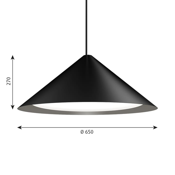 Keglen riippuvalaisin Ø 65 cm, Musta Louis Poulsen