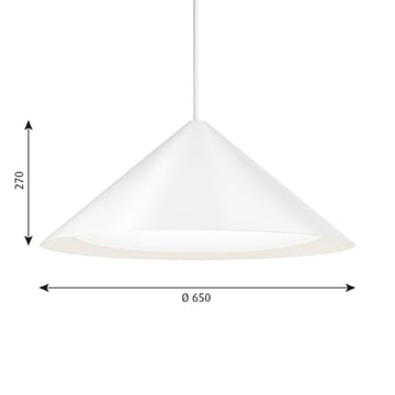 Keglen riippuvalaisin Ø 65 cm - Valkoinen - Louis Poulsen