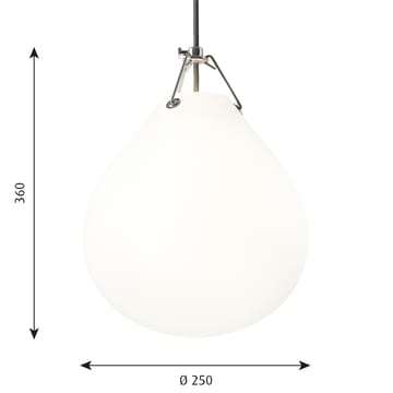 Moser -kattolamppu Ø25 cm - Matta valkoinen - Louis Poulsen