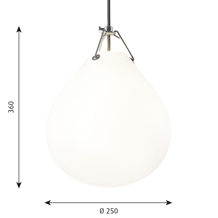 Moser -kattolamppu Ø25 cm, Matta valkoinen Louis Poulsen
