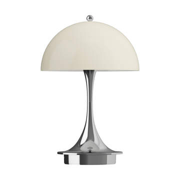 Panthella 160 Portable v3 pöytävalaisin - Chrome opal beige - Louis Poulsen