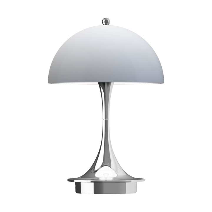 Panthella 160 Portable v3 pöytävalaisin - Chrome opal grey - Louis Poulsen